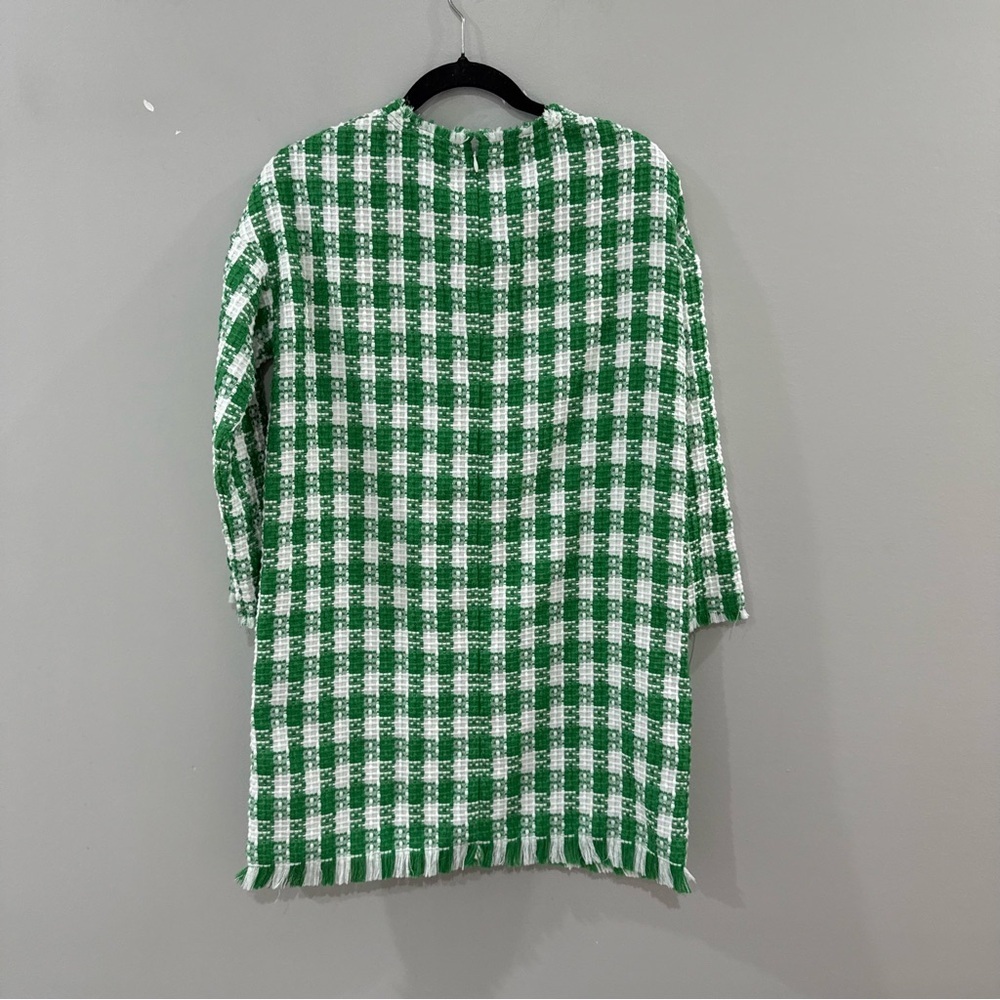 Tuckernuck Dress Georgette Tweed Mini in Green Check - Picture 7 of 7